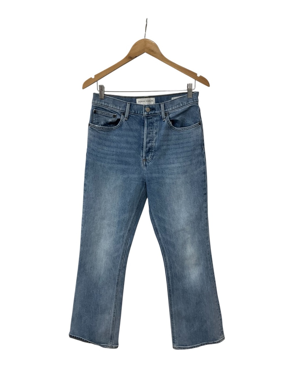 Aritzia Denim Forum The Bailey High Rise Crop Flare Jeans 29